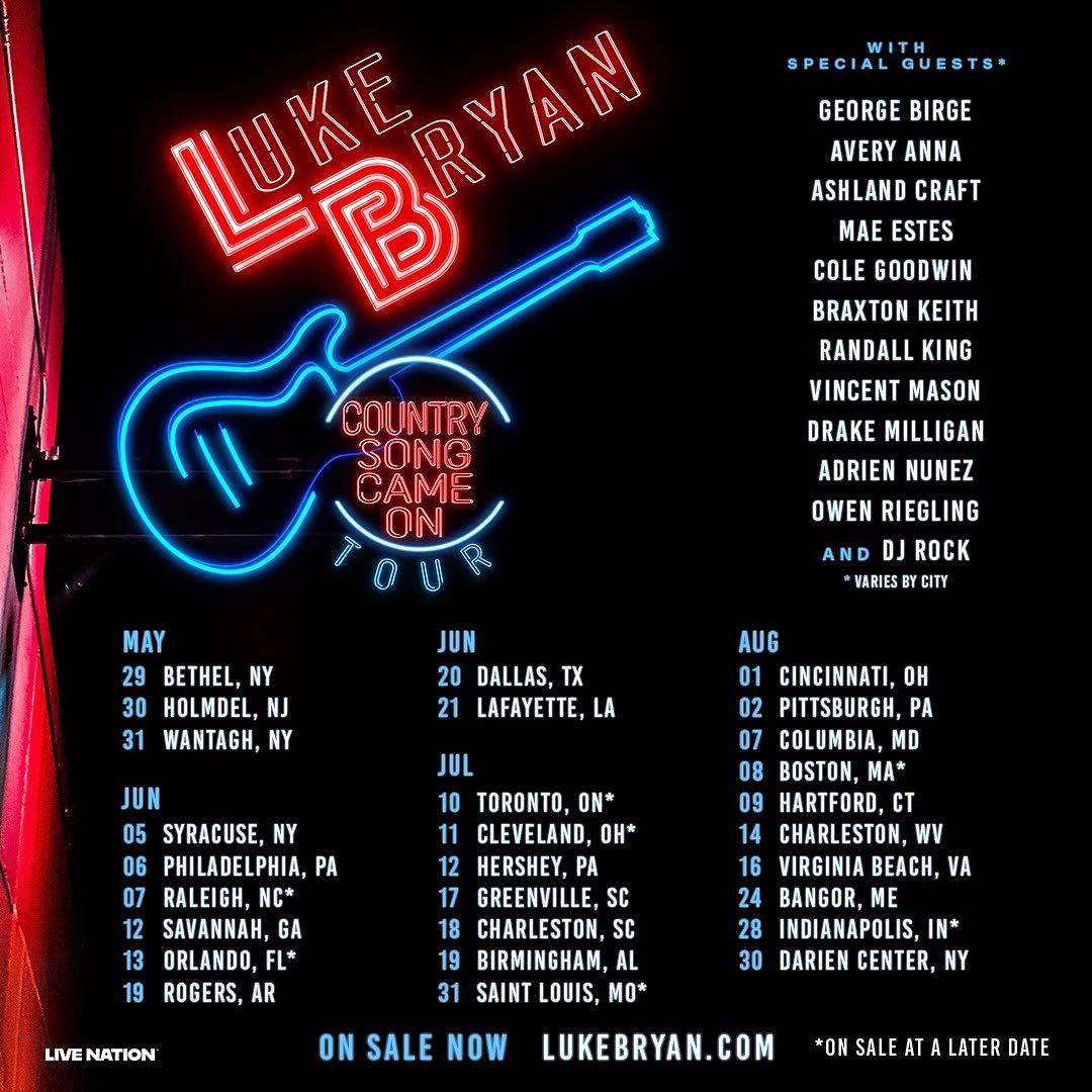 Cole Goodwin Country Song Came On Tour Tour Poster 2025