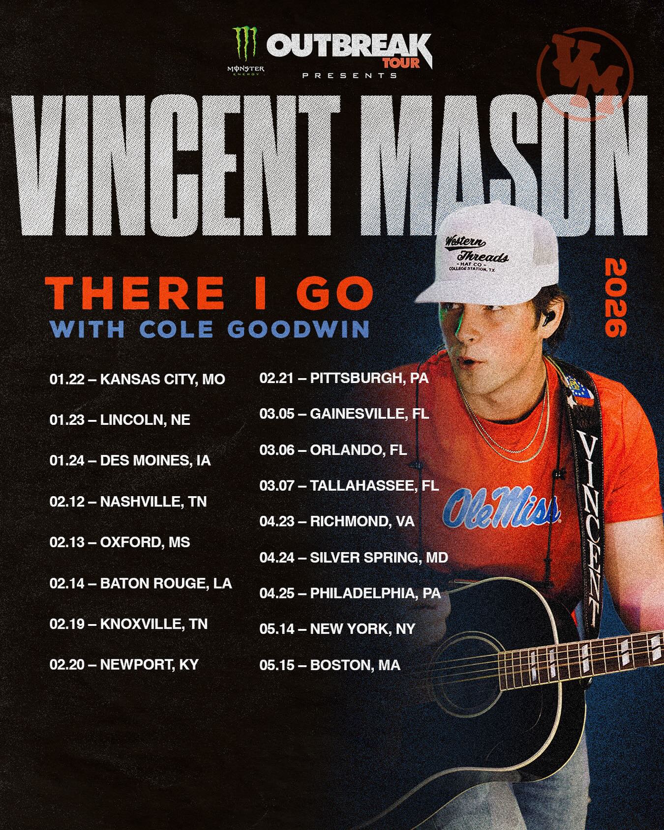 Cole Goodwin Tour Poster 2026